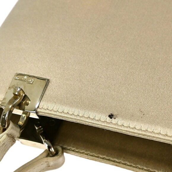 SALVATORE FERRAGAMO BEIGE SATIN HANDBAG Q210141 NQ01745 BN01 - Picture 3 of 10